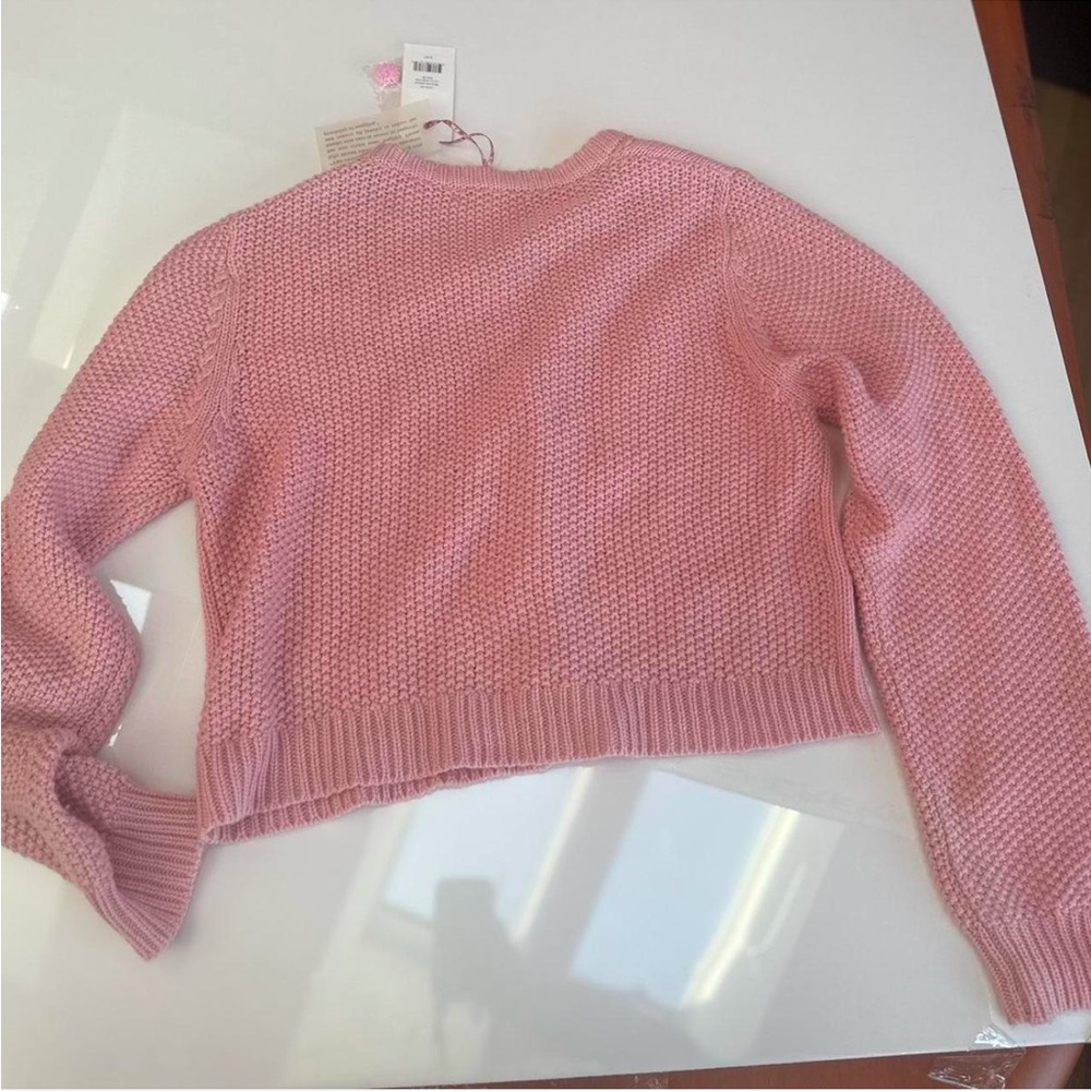 LoveShackFancy NWT Pink Floral Crochet Cardigan - Picture 5 of 8